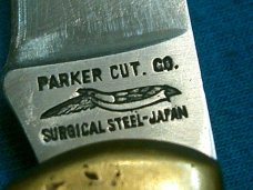 VINTAGE PARKER BONE LEOPARD JAPAN LOCKBACK FOLDING HUNTING SKINNING FOLDER POCKET KNIFE KNIVES OLD