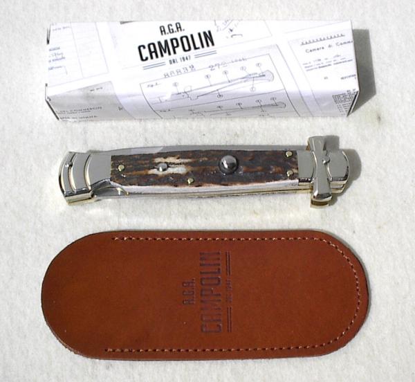 NEW A.G.A. CAMPOLIN 9" MALTESE GENUINE STAG MODIFIED BAYONET BLADE SOLID NICKEL SILVER BOLSTERS 