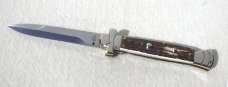 NEW A.G.A. CAMPOLIN 9" MALTESE GENUINE STAG MODIFIED BAYONET BLADE SOLID NICKEL SILVER BOLSTERS 