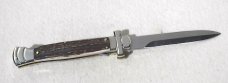 NEW A.G.A. CAMPOLIN 9" MALTESE GENUINE STAG MODIFIED BAYONET BLADE SOLID NICKEL SILVER BOLSTERS 