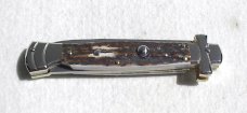 NEW A.G.A. CAMPOLIN 9" MALTESE GENUINE STAG MODIFIED BAYONET BLADE SOLID NICKEL SILVER BOLSTERS 