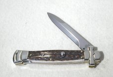 NEW A.G.A. CAMPOLIN 9" MALTESE GENUINE STAG MODIFIED BAYONET BLADE SOLID NICKEL SILVER BOLSTERS 