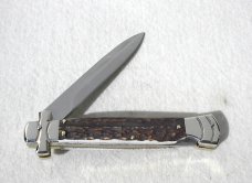 NEW A.G.A. CAMPOLIN 9" MALTESE GENUINE STAG MODIFIED BAYONET BLADE SOLID NICKEL SILVER BOLSTERS 