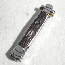 NEW A.G.A. CAMPOLIN 9" MALTESE GENUINE STAG MODIFIED BAYONET BLADE SOLID NICKEL SILVER BOLSTERS 