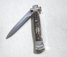 NEW A.G.A. CAMPOLIN 9" MALTESE GENUINE STAG MODIFIED BAYONET BLADE SOLID NICKEL SILVER BOLSTERS 