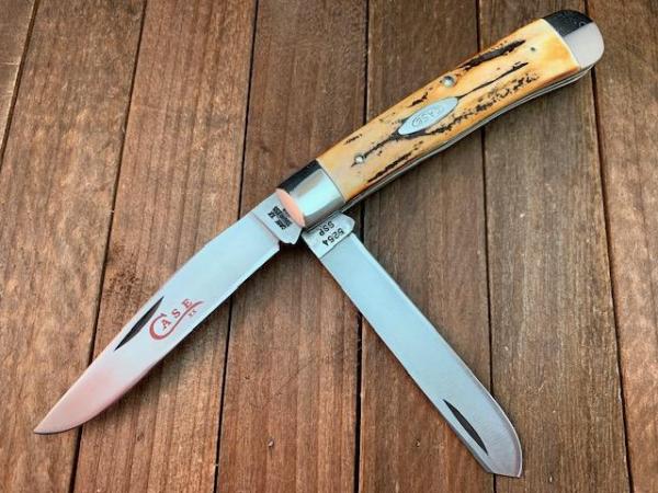 Case Trapper Stag 1978 Red Script Blade Etch Case Trapper Stag 1978 Red Script Blade Etch