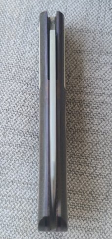 Johan Ellis Native 4".Raffir inlays.Paper Micarta Bolsters..Canvas Frame. G10 & titanium liners.