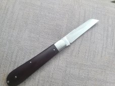 REAL LAMBSFOOT KNIFE..Aswhin Earl...#0021..3.5"..Burgundy linen ..8670..SS liners and bolsters