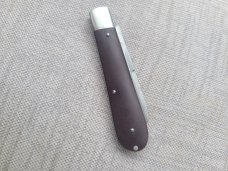 REAL LAMBSFOOT KNIFE..Aswhin Earl...#0021..3.5"..Burgundy linen ..8670..SS liners and bolsters