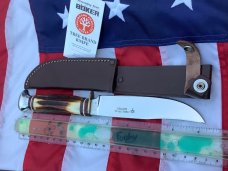 Rare! Boker Red Stag “Original Bowie” Fixed Blade Hunter Knife w/ Red Stag Handles -NOS & Mint