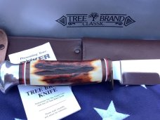 Rare! Boker Red Stag “Original Bowie” Fixed Blade Hunter Knife w/ Red Stag Handles -NOS & Mint