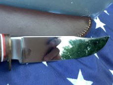 Rare! Boker Red Stag “Original Bowie” Fixed Blade Hunter Knife w/ Red Stag Handles -NOS & Mint
