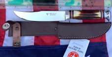 Rare! Boker Red Stag “Original Bowie” Fixed Blade Hunter Knife w/ Red Stag Handles -NOS & Mint