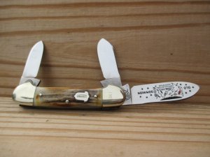 Bulldog Brand Stag Three Blade Canoe
