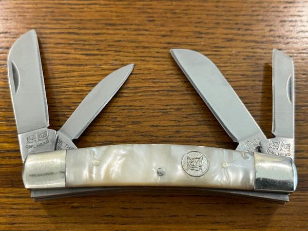 Owl Head 4-Blade Congress Knife w/MOP Scales 