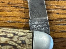 I*XL Wolstenholm 2-Blade Pen Knife w/Jigged Bone Scales England 