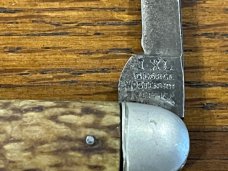 I*XL Wolstenholm 2-Blade Pen Knife w/Jigged Bone Scales England 