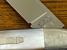 A. G. Russell Toothpick Knife w/Abalone & MOP Inlaid Scales Japan