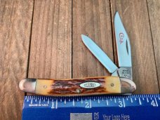 Case Copperhead Pattern 52097 Stag Red Blade Etch 1978