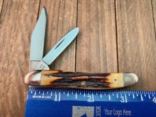 Case Copperhead Pattern 52097 Stag Red Blade Etch 1978