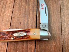 Case Copperhead Pattern 52097 Stag Red Blade Etch 1978