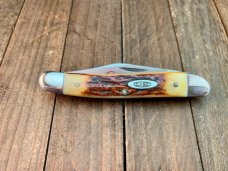 Case Copperhead Pattern 52097 Stag Red Blade Etch 1978