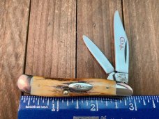 Case Peanut Pattern 5220 Red Blade Etch 1978