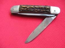 Rare Vintage German 2 Blade Bonsa Leverlock Switchblade Knife