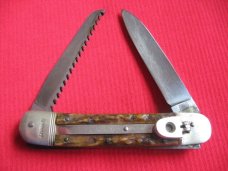 Rare Vintage German 2 Blade Bonsa Leverlock Switchblade Knife