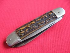 Rare Vintage German 2 Blade Bonsa Leverlock Switchblade Knife
