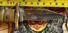 Rare 1950's ELEX Japan Lever Lock Swing Guard Switchblade Knife, Used