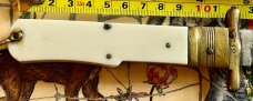 Rare 1950's ELEX Japan Lever Lock Swing Guard Switchblade Knife, Used