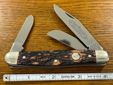 Boker Tree Brand 3-Blade Stockman Knife w/Jigged Bone Scales Germanye Shell Scales Germany