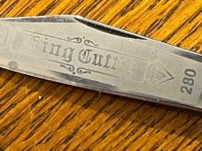 Boker Tree Brand King Cutter 280 3-Blade Whittler Knife w/Wash Board Bone Scales Germany