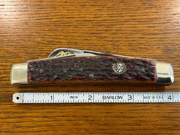Battle Axe Hickey & Shouse Ltd Ed "Bluegrass Beauty" 3-Blade Whittler Knife w/Pickbone Scales SN#229