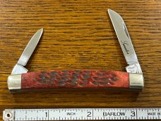 Honest Abe "Senator" 2-Blade Congress w/Jigged Red Bone Scales Japan