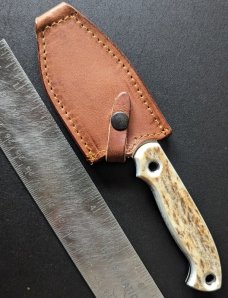 NEW IN SHEATH AGA CAMPOLIN FIX BLADE EUROPEAN STAGHORN KNIFE 