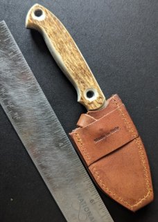 NEW IN SHEATH AGA CAMPOLIN FIX BLADE EUROPEAN STAGHORN KNIFE "BOY"