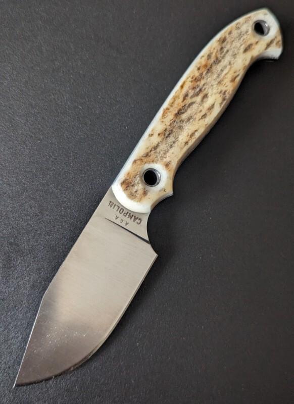NEW IN SHEATH AGA CAMPOLIN FIX BLADE EUROPEAN STAGHORN KNIFE 