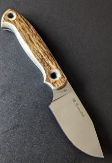 NEW IN SHEATH AGA CAMPOLIN FIX BLADE EUROPEAN STAGHORN KNIFE "BOY"