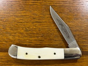 Parker-Edwards Single Blade Trapper w/Smooth Bone Scales A1423-1