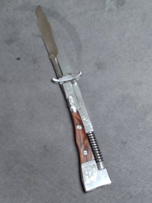 Vintage AK 47 Torsion Spring Swinguard Russian Prisons Knife.