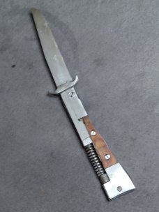 Vintage AK 47 Torsion Spring Swinguard Russian Prisons Knife. 