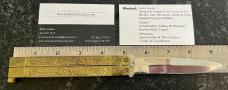 Vintage Balisong Butterfly Knife From Pakistan, Nice Brass Handles, Original Box, Unused #1