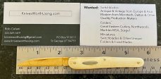 Unique All Ivory Handle, Spine and Wharncliffe Blade Vaccination Knife 