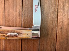 Case Trapper #5254 Stag Red Blade Etch 1978 Set 2