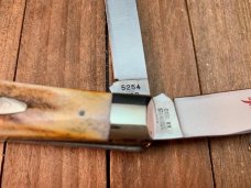 Case Trapper #5254 Stag Red Blade Etch 1978 Set 2