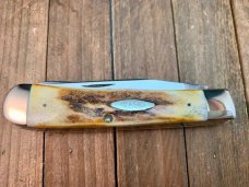 Case Trapper #5254 Stag Red Blade Etch 1978 Set 2