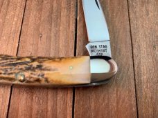 Case Muskrat Stag Red Blade Etch 1978 Set 2