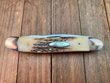 Case Muskrat Stag Red Blade Etch 1978 Set 2